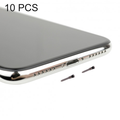 10 PCS iPartsAcheter pour iPhone X vis de port de charge (blanc) S1325W1349-05