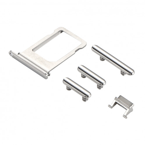 iPartsAchetez pour le plateau de carte d'iPhone X + la clé de contrôle de volume + le bouton d'alimentation + la clé de vibreur de commutateur de sourdine (argent) SI321S523-05