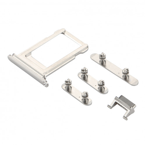 iPartsAchetez pour le plateau de carte d'iPhone X + la clé de contrôle de volume + le bouton d'alimentation + la clé de vibreur de commutateur de sourdine (argent) SI321S523-05