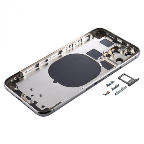 Couvercle arrière du boîtier avec plateau de la carte SIM, touches latérales et objectif de la caméra pour iPhone 11 Pro (gris) SH11HL740-06