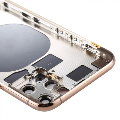 Couvercle arrière du boîtier avec plateau de la carte SIM, touches latérales et objectif de la caméra pour iPhone 11 Pro (or) SH11JL220-06