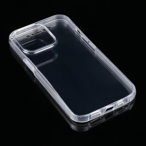 PC + TPU Ultra-mince Case transparent tout-terrain double face pour iPhone 13 Pro SH12511861-04