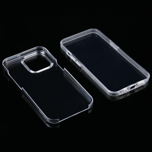 PC + TPU Ultra-mince Case transparent tout-terrain double face pour iPhone 13 Pro SH12511861-04