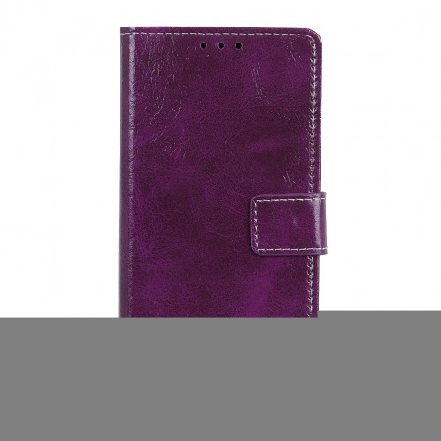 Housse en cuir à rabat horizontal Retro Crazy Horse Texture pour iPhone 11 Pro Max, avec porte-carte et fentes pour cartes, cadre photo et porte-monnaie (Violet) SH001P701-07