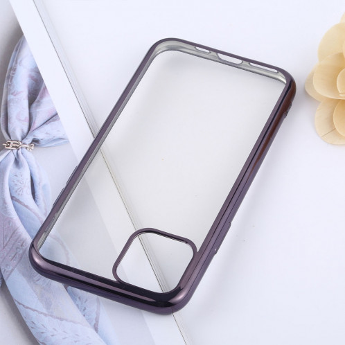 TPU Transparent Etui de protection pour téléphone portable étanche et étanche à l'eau pour iPhone 11 Pro Max (Violet) SH010P221-04