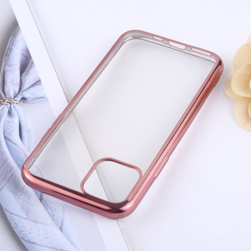 TPU Transparent Etui de protection pour téléphone portable étanche et étanche à l'eau pour iPhone 11 Pro Max (Or rose) SH10RG1171-04