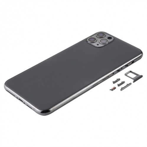 Couvercle arrière du boîtier avec plateau de la carte SIM, touches latérales et objectif de la caméra pour iPhone 11 Pro Max (gris) SH11HL1940-06