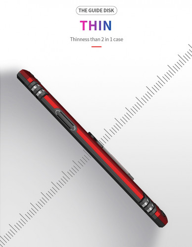 Étui de protection Armor TPU + PC pour iPhone 11 Pro Max, avec support de rotation à 360 degrés (rouge) SH748R1669-07