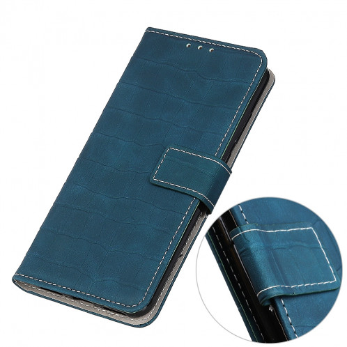 Etui à rabat horizontal en cuir avec texture croco magnétique pour iPhone 11 Pro Max, avec support et emplacements pour cartes et porte-monnaie (vert) SH956G1151-08