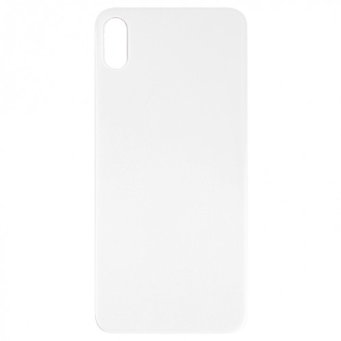 Couvercle de batterie arrière en verre avec gros trou de caméra de remplacement facile avec adhésif pour iPhone XS Max (blanc) SH23WL295-06