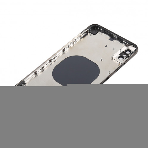 Coque arrière avec objectif pour appareil photo, plateau de carte SIM et touches latérales pour iPhone XS Max (noir) SH06BL1399-06