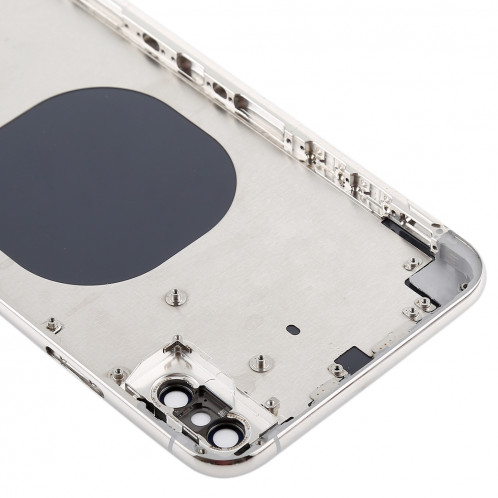 Coque arrière avec objectif pour appareil photo, plateau de carte SIM et touches latérales pour iPhone XS Max (blanc) SH06WL364-06
