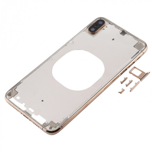 Coque arrière transparente avec objectif de caméra, plateau de carte SIM et touches latérales pour iPhone XS Max (or) SH667J1747-04