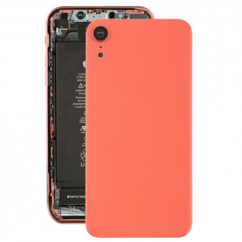 Coque arrière de batterie avec lunette arrière et objectif et adhésif pour iPhone XR (rose) SH26EL842-06