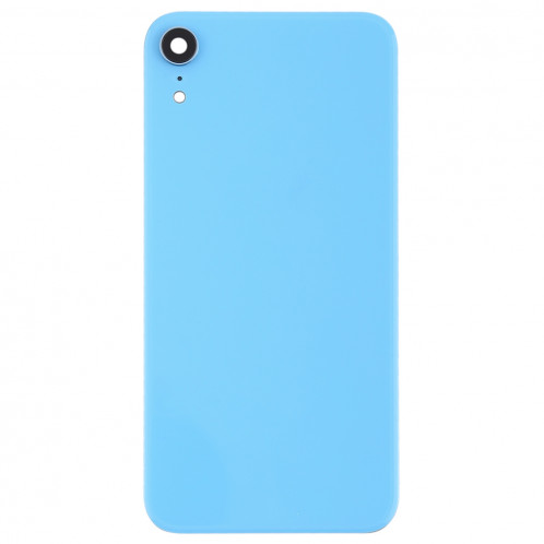 Coque arrière de batterie avec lunette arrière et objectif et adhésif pour iPhone XR (Bleu) SH26LL1915-06