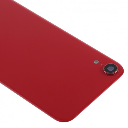 Coque arrière de batterie avec lunette arrière et objectif et adhésif pour iPhone XR (rouge) SH26RL1048-06