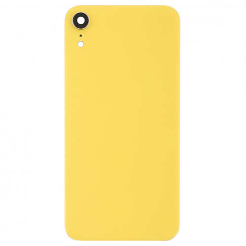 Coque arrière de batterie avec lunette arrière et objectif et adhésif pour iPhone XR (Jaune) SH26YL232-06