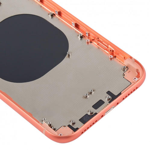 Coque arrière avec objectif d'appareil photo, plateau pour carte SIM et touches latérales pour iPhone XR (Coral) SH64EL1136-06