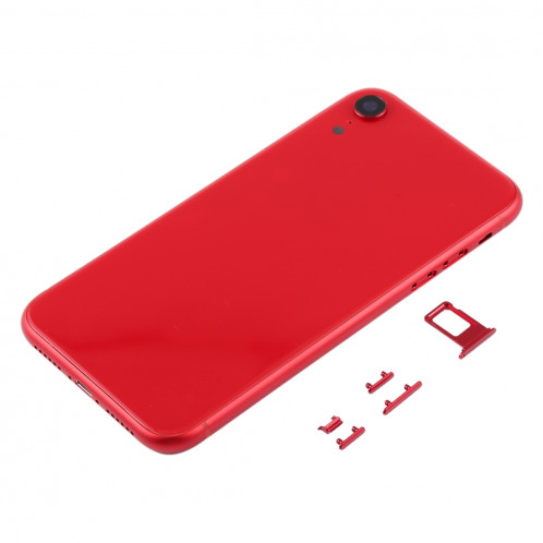 Coque arrière avec objectif d'appareil photo, plateau pour carte SIM et touches latérales pour iPhone XR (rouge) SH64RL775-06