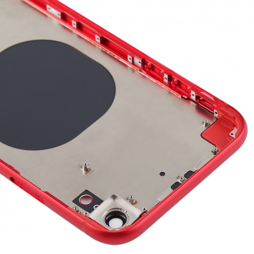 Coque arrière avec objectif d'appareil photo, plateau pour carte SIM et touches latérales pour iPhone XR (rouge) SH64RL775-06