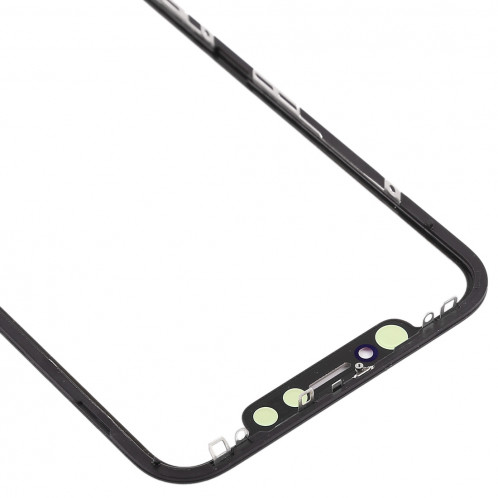 Écran avant avec lentille en verre avec cadre + Adhésif optiquement transparent OCA pour iPhone XR (noir) SH065B1159-06