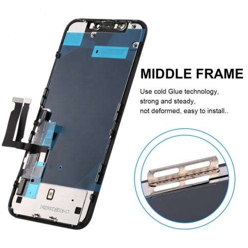 Incell TFT Material LCD Screen et Digitizer Full Assembly pour iPhone XR (Noir) SH129B1287-014