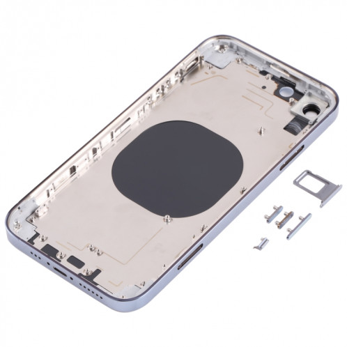 Couvercle de boîtier arrière en acier inoxydable avec imitation apparence de IP13 Pro pour iPhone XR (Bleu) SH71LL639-07