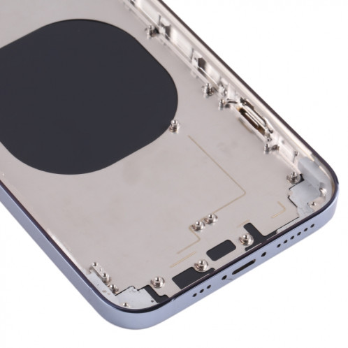 Couvercle de boîtier arrière en acier inoxydable avec imitation apparence de IP13 Pro pour iPhone XR (Bleu) SH71LL639-07