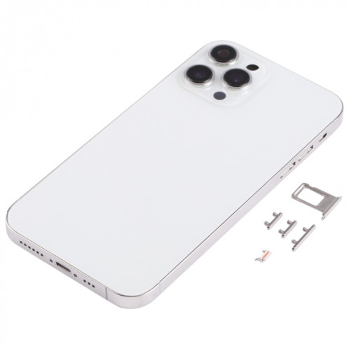 Matériau en acier inoxydable Couvercle de boîtier arrière avec apparence imitation d'IP13 Pro pour iPhone XR (blanc) SH71WL1209-07
