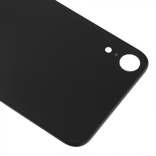 Couvercle de batterie arrière en verre avec gros trou pour appareil photo de remplacement facile avec adhésif pour iPhone XR (noir) SH36BL1979-06