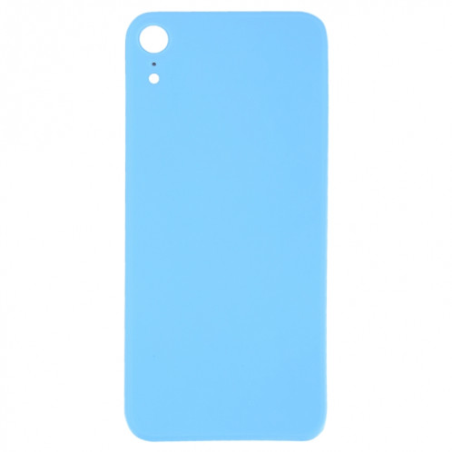 Couvercle de batterie arrière en verre avec gros trou pour appareil photo de remplacement facile avec adhésif pour iPhone XR (bleu) SH36LL891-06