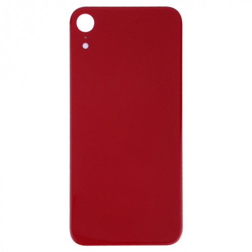 Couvercle de batterie arrière en verre avec grand trou pour appareil photo de remplacement facile avec adhésif pour iPhone XR (rouge) SH36RL509-06