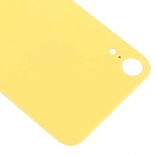 Couvercle de batterie arrière en verre avec gros trou pour appareil photo de remplacement facile avec adhésif pour iPhone XR (jaune) SH36YL1378-06