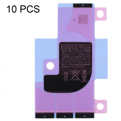 10 autocollants adhésifs de batterie de batterie de PCS pour l'iPhone XR SH57411472-01
