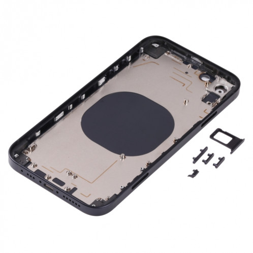 Couvercle de boîtier arrière avec apparence imitation d'IP13 pour iPhone XR (noir) SH71BL690-07