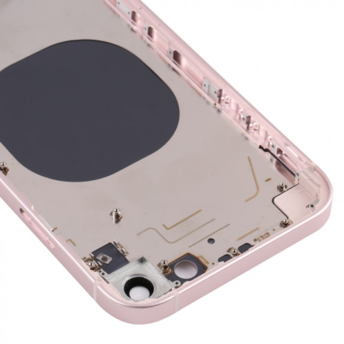 Couvercle de boîtier arrière avec apparence imitation d'IP13 pour iPhone XR (rose) SH71FL663-07