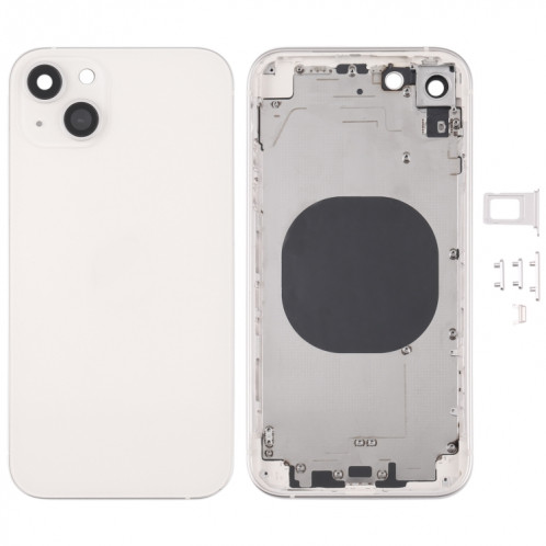 Couvercle de boîtier arrière avec apparence imitation d'IP13 pour iPhone XR (blanc) SH71WL1578-07
