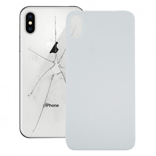 Coque Arrière Batterie Verre pour iPhone XS (Blanc) SH61WL1359-04