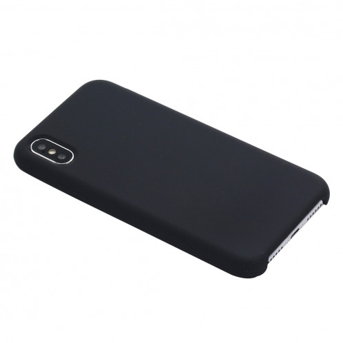 Housse de protection en silicone liquide à couverture intégrale à quatre coins pour iPhone XR 6,1 pouces (noir) SH098B136-07