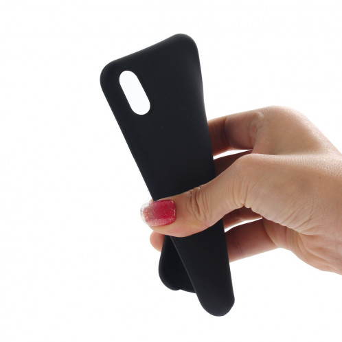 Housse de protection en silicone liquide à couverture intégrale à quatre coins pour iPhone XR 6,1 pouces (noir) SH098B136-07
