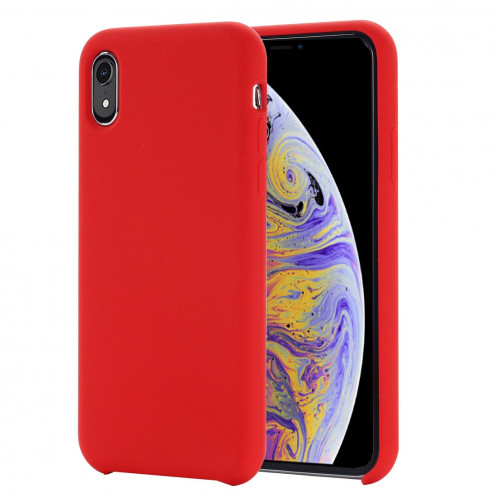 Housse de protection en silicone liquide à couverture intégrale pour 4,1 pouces, petite quantité recommandée avant le lancement de l'iPhone XS (rouge) SH098R1195-07