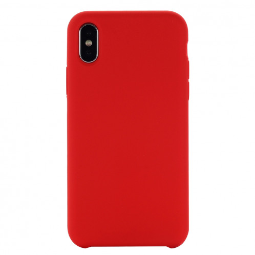 Housse de protection en silicone liquide à couverture intégrale pour 4,1 pouces, petite quantité recommandée avant le lancement de l'iPhone XS (rouge) SH098R1195-07