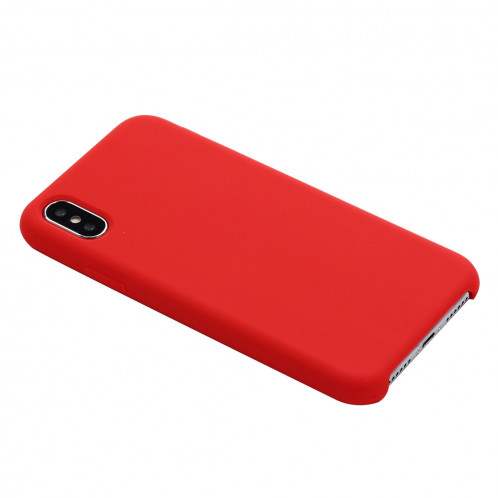 Housse de protection en silicone liquide à couverture intégrale pour 4,1 pouces, petite quantité recommandée avant le lancement de l'iPhone XS (rouge) SH098R1195-07