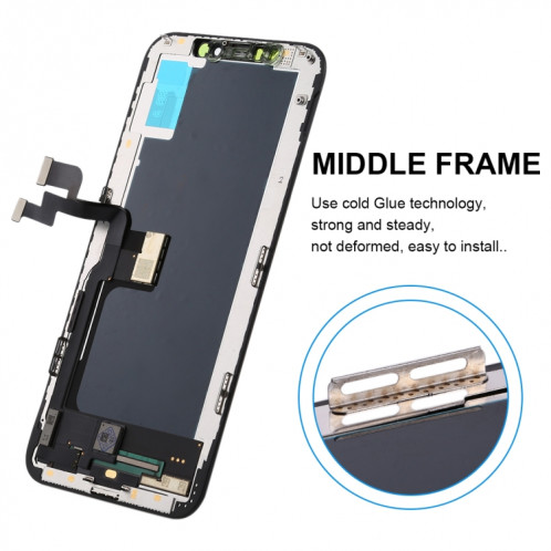 Incell TFT Material LCD Screen and Digitizer Full Assembly pour iPhone XS (Noir) SH321B1809-014