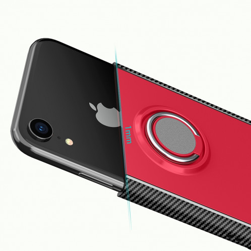Housse de protection magnétique à 360 degrés pour anneau de rotation pour iPhone XR (bleu) SH012L1072-09