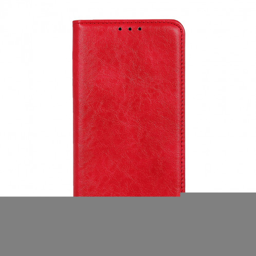 Etui en cuir à rabat horizontal avec texture pour Crazy Horse pour iPhone 11 Pro Max, avec support et emplacements pour cartes et porte-monnaie (Rouge) SH020R1231-07