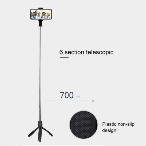 Mai Apparence K06 Trépied multifonction en direct avec télédiffusion mobile Bluetooth avec retardateur (noir) SH581B399-011