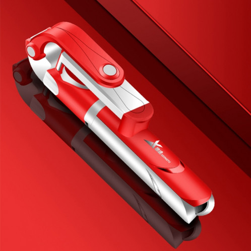 XT-09 Trépied de pôle multifonction en direct avec retardateur Bluetooth mobile (rouge) SH585R1320-014