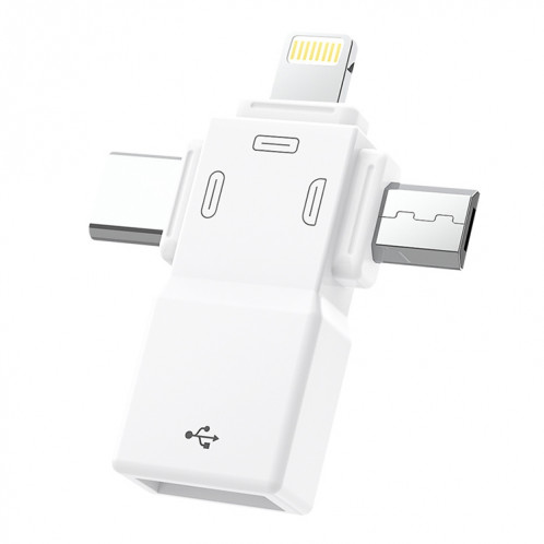 Adaptateur USB 2.0 à 8 broches + USB-C / Type-C + Micro USB OTG SH57231121-06