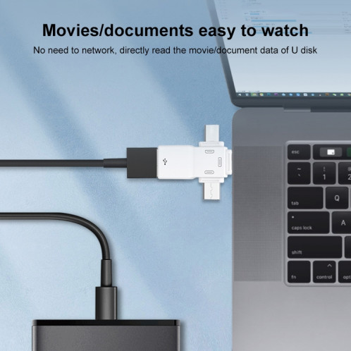 Adaptateur USB 2.0 à 8 broches + USB-C / Type-C + Micro USB OTG SH57231121-06